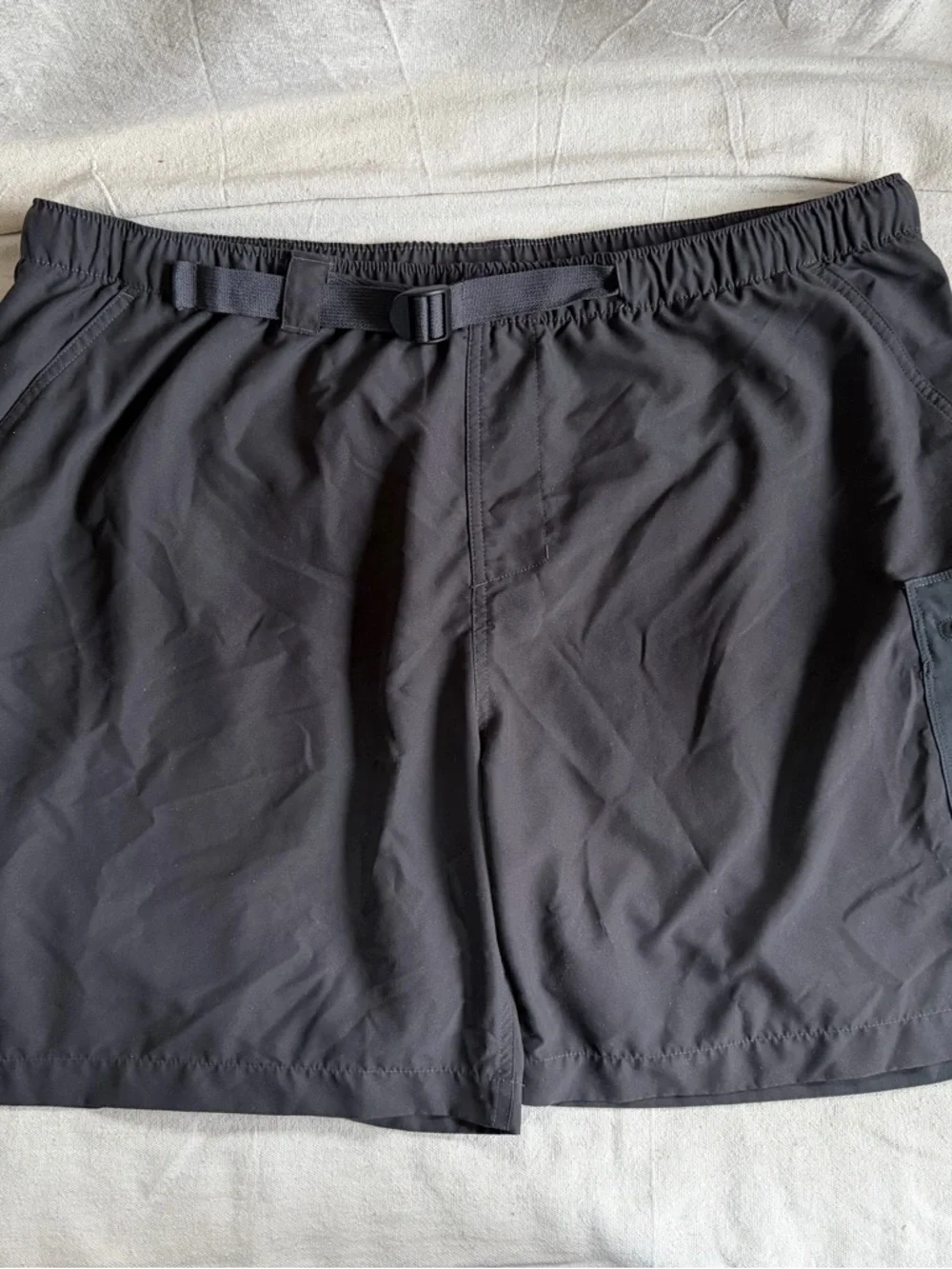 The North Face Men’s Class V Belted Cargo Shorts Black Water Swim Hike Gorpcore